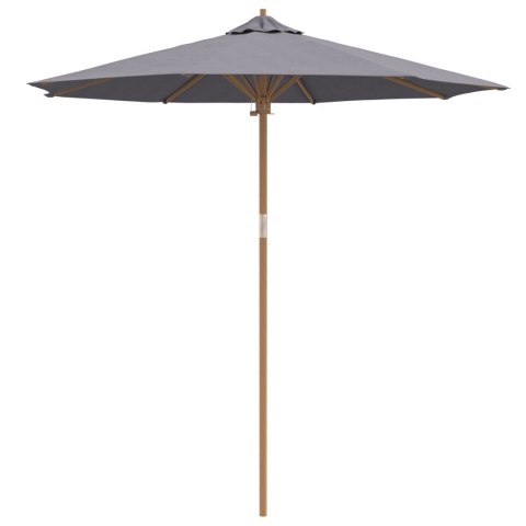 PARASOL OGRODOWY CIEMNOSZARY 240X260CM Z BAMBUSA