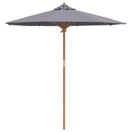 CIEMNOSZARY PARASOL OGRODOWY 217X230CM Z BAMBUSA