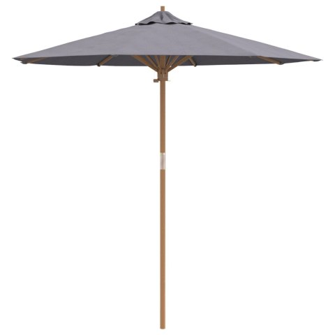 CIEMNOSZARY PARASOL OGRODOWY 217X230CM Z BAMBUSA