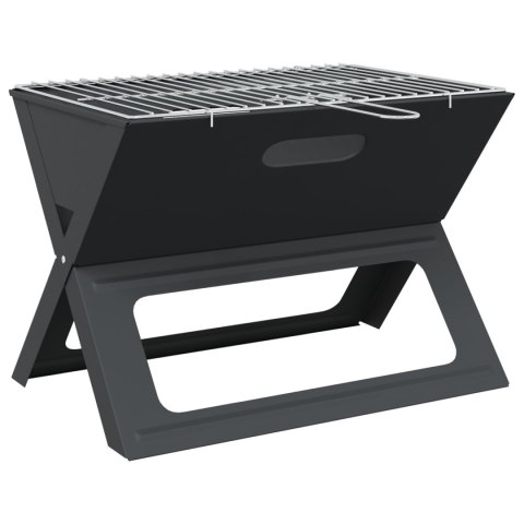 GRILL BBQ - SKŁADANY CZARNY 46X30X31CM ZE STALI