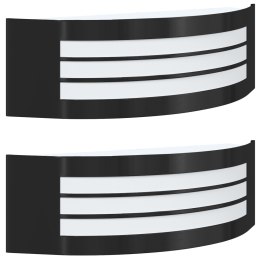 KINKIET ZEW. 2 SZT. CZARNY STAL NIERDZEWNA IP44