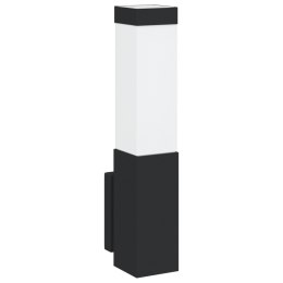 LAMPA ŚCIENNA NA ZEWNĄTRZ CZARNA STAL NIERDZEWNA IP44