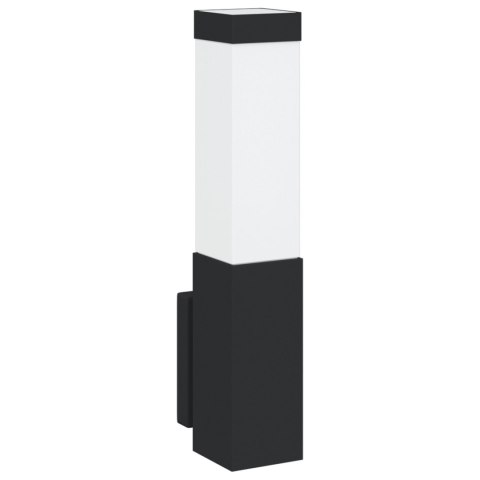 LAMPA ŚCIENNA NA ZEWNĄTRZ CZARNA STAL NIERDZEWNA IP44