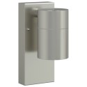 LAMPA ŚCIENNA SREBRNA STAL NIERDZEWNA IP44