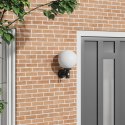 LAMPA ŚCIENNA NA ZEWNĄTRZ Z CZUJNIKIEM CZARNA STAL NIERDZEWNA IP44