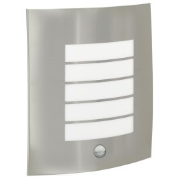 LAMPA ŚCIENNA Z CZUJNIKIEM 2 SZT. SREBRNA STAL NIERDZEWNA IP44