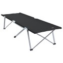 SKŁADANE ŁÓŻKO KEMPINGOWE Z TORBĄ DO PRZENOSZENIA CZARNY 600D OXFORD FABRIC