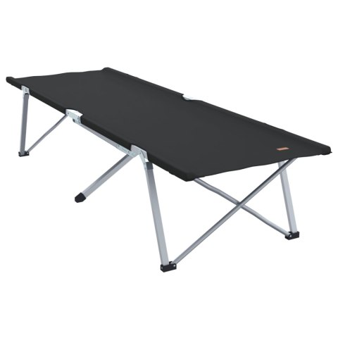 SKŁADANE ŁÓŻKO KEMPINGOWE Z TORBĄ DO PRZENOSZENIA CZARNY 600D OXFORD FABRIC