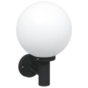 ZEWNĘTRZNA LAMPA ŚCIENNA CZARNA STAL NIERDZEWNA IP44