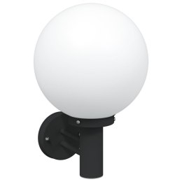ZEWNĘTRZNA LAMPA ŚCIENNA CZARNA STAL NIERDZEWNA IP44