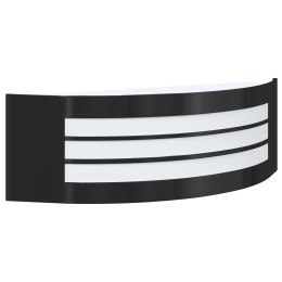 CZARNA LAMPA ŚCIENNA ZE STALI NIERDZEWNEJ IP44