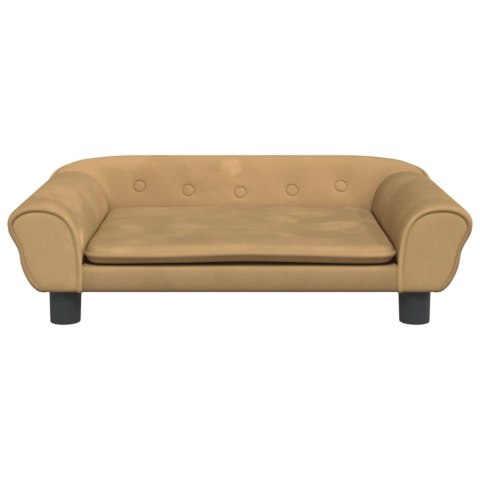VidaXL Sofa dla dzieci, brązowa, 70x45x26 cm, aksamit