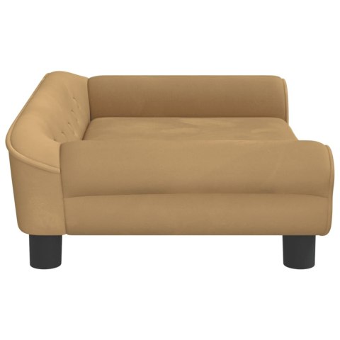 VidaXL Sofa dla dzieci, brązowa, 70x45x26 cm, aksamit