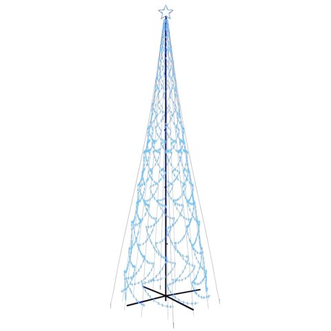 CHOINKA STOŻKOWA 3000 NIEBIESKICH DIOD LED 230X800CM Z MASZTEM