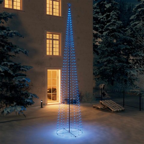 CHOINKA STOŻKOWA 752 NIEBIESKICH LAMPEK LED 160X500CM