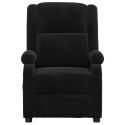 FOTEL MASUJĄCY CZARNY OBITY AKSAMITEM
