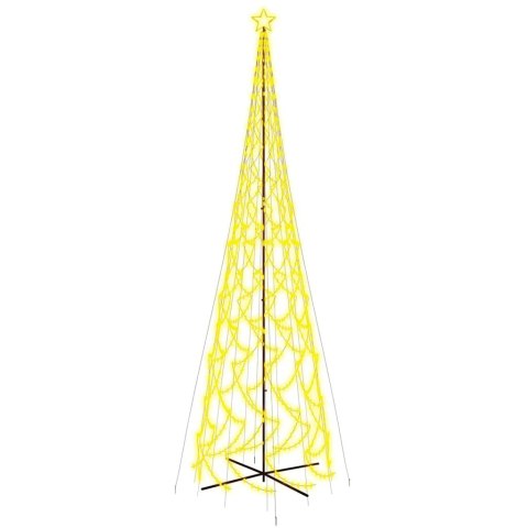 CHOINKA STOŻKOWA 3000 CIEPŁYCH BIAŁYCH LED 230X800CM Z MASZTEM