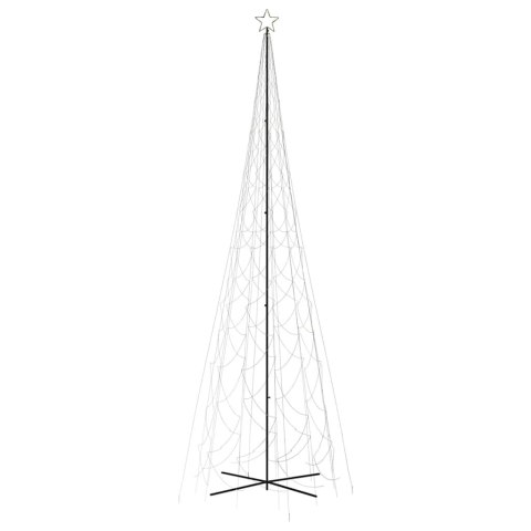 CHOINKA STOŻKOWA 3000 CIEPŁYCH BIAŁYCH LED 230X800CM Z MASZTEM
