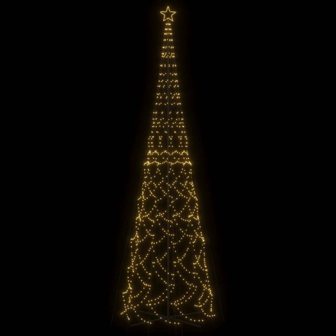 CHOINKA STOŻKOWA 3000 CIEPŁYCH BIAŁYCH LED 230X800CM Z MASZTEM