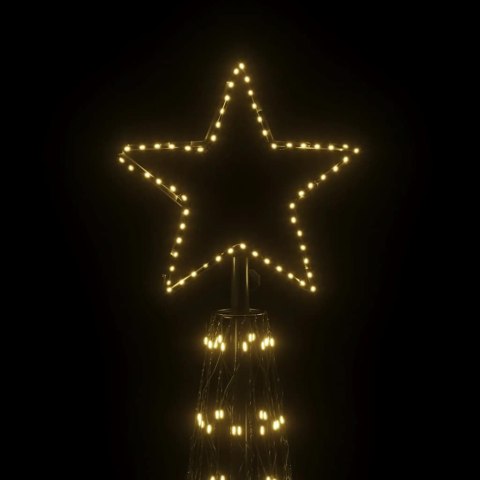 CHOINKA STOŻKOWA 3000 CIEPŁYCH BIAŁYCH LED 230X800CM Z MASZTEM