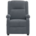ELEKTRYCZNY FOTEL MASUJĄCY CIEMNOSZARY AKSAMITNE