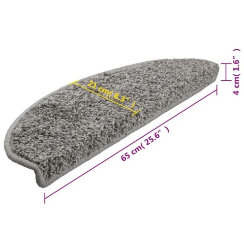 NAKŁADKI NA SCHODY 10 SZT. 65X21X4CM SZARE