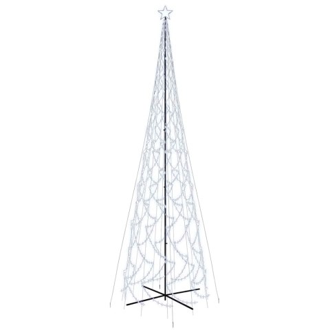 CHOINKA STOŻKOWA 3000 ZIMNYCH BIAŁYCH LED 230X800CM Z MASZTEM