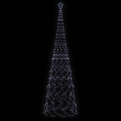 CHOINKA STOŻKOWA 3000 ZIMNYCH BIAŁYCH LED 230X800CM Z MASZTEM