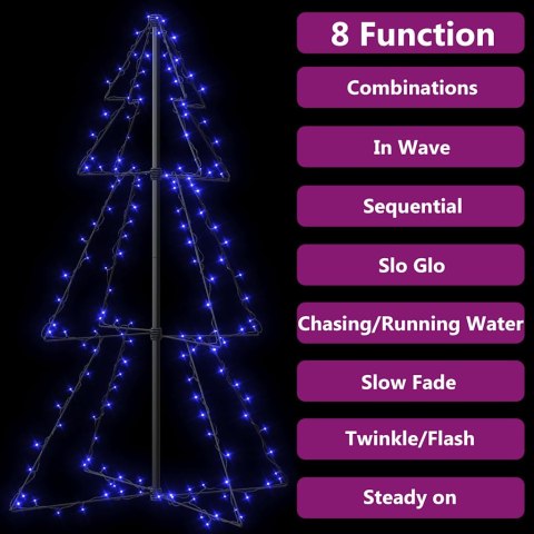 OZDOBA ŚWIĄTECZNA LED W KSZTAŁCIE CHOINKI 160 LED 78X120CM