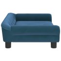 VidaXL Sofa dla dzieci, niebieska, 70x45x26 cm, aksamit