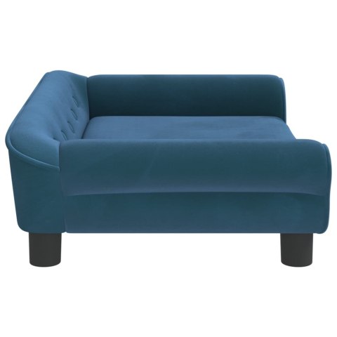VidaXL Sofa dla dzieci, niebieska, 70x45x26 cm, aksamit