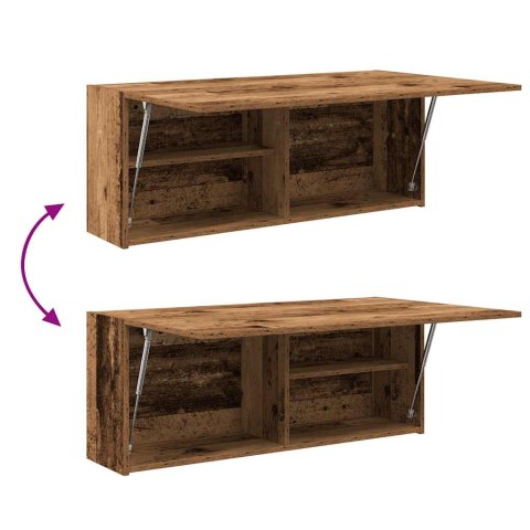 WISZĄCA SZAFKA ŁAZIENKOWA STARE DREWNO 100X25X40CM