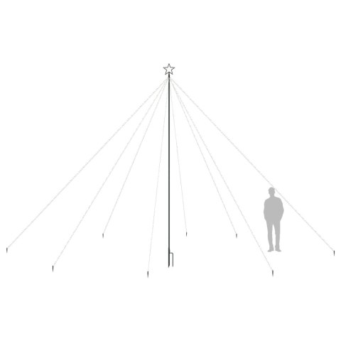 CHOINKA LED DO WEWNĄTRZ I NA ZEWNĄTRZ 800 DIOD LED KOLOROWA 5M