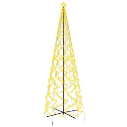 CHOINKA STOŻKOWA 1400 CIEPŁYCH BIAŁYCH LED 160X500CM Z MASZTEM