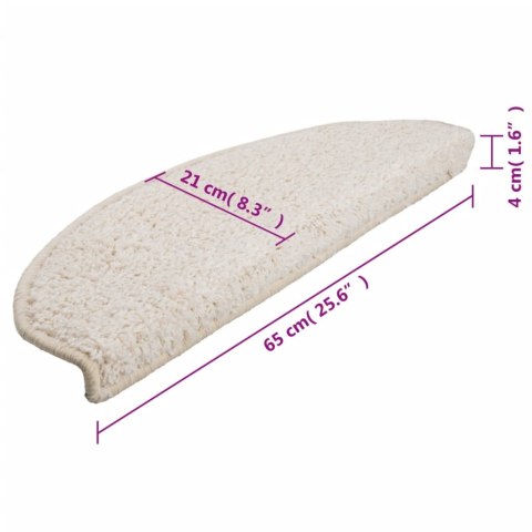 NAKŁADKI NA SCHODY 10 SZT. 65X21X4CM BIAŁE