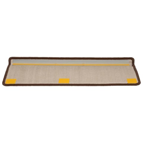 NAKŁADKI NA SCHODY 15 SZT. 65X21X4CM BRĄZOWE