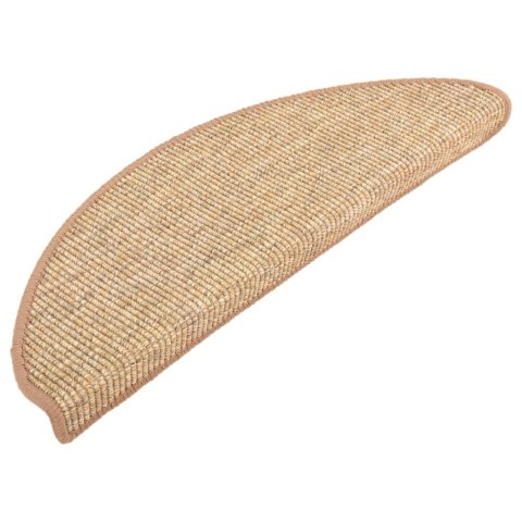 SAMOPRZYLEPNE NAKŁADKI NA SCHODY 15SZT. JASNY BRĄZ 65X21X4CM