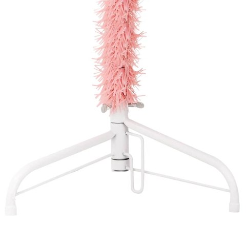 SMUKŁA CHOINKA POŁÓWKA ZE STOJAKIEM SZTUCZNA RÓŻOWA 120CM