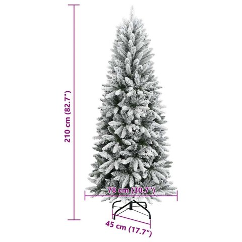 Sztuczna choinka pokryta śniegiem 210 cm PVC i PE