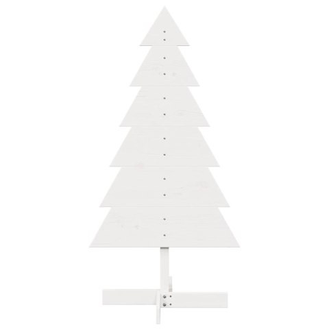 DREWNIANA CHOINKA DO UDEKOROWANIA BIAŁA 120CM SOSNOWA