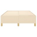 RAMA ŁÓŻKA BEZ MATERACA KREMOWE 120X200CM OBITA TKANINĄ