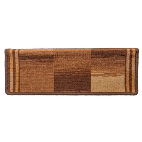 SAMOPRZYLEPNE NAKŁADKI NA SCHODY 5 SZT. 65X21X4CM BRĄZOWE