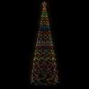 CHOINKA STOŻKOWA 1400 KOLOROWYCH DIOD LED 160X500CM Z MASZTEM
