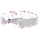 11-CZ. ZESTAW MEBLI OGRODOWYCH Z PODUSZKAMI SZARY RATTAN PE