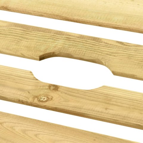 LEŻAK ZE STOLIKIEM IMPREGNOWANE NA ZIELONO DREWNO SOSNOWE