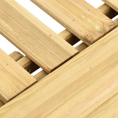 LEŻAK ZE STOLIKIEM IMPREGNOWANE NA ZIELONO DREWNO SOSNOWE