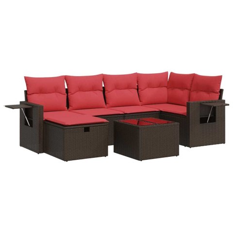 7-CZ. ZESTAW WYPOCZYNKOWY DO OGRODU Z PODUSZKAMI BRĄZOWY