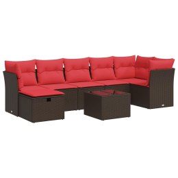 8-CZ. ZESTAW WYPOCZYNKOWY DO OGRODU Z PODUSZKAMI BRĄZOWY