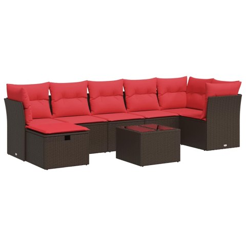 8-CZ. ZESTAW WYPOCZYNKOWY DO OGRODU Z PODUSZKAMI BRĄZOWY