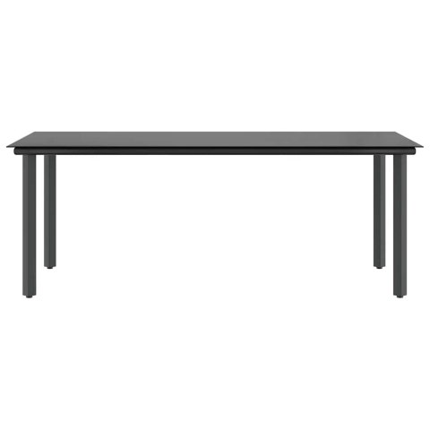 7-CZĘŚCIOWY ZESTAW OBIADOWY DO OGRODU BRĄZOWY POLIRATTAN SZKŁO